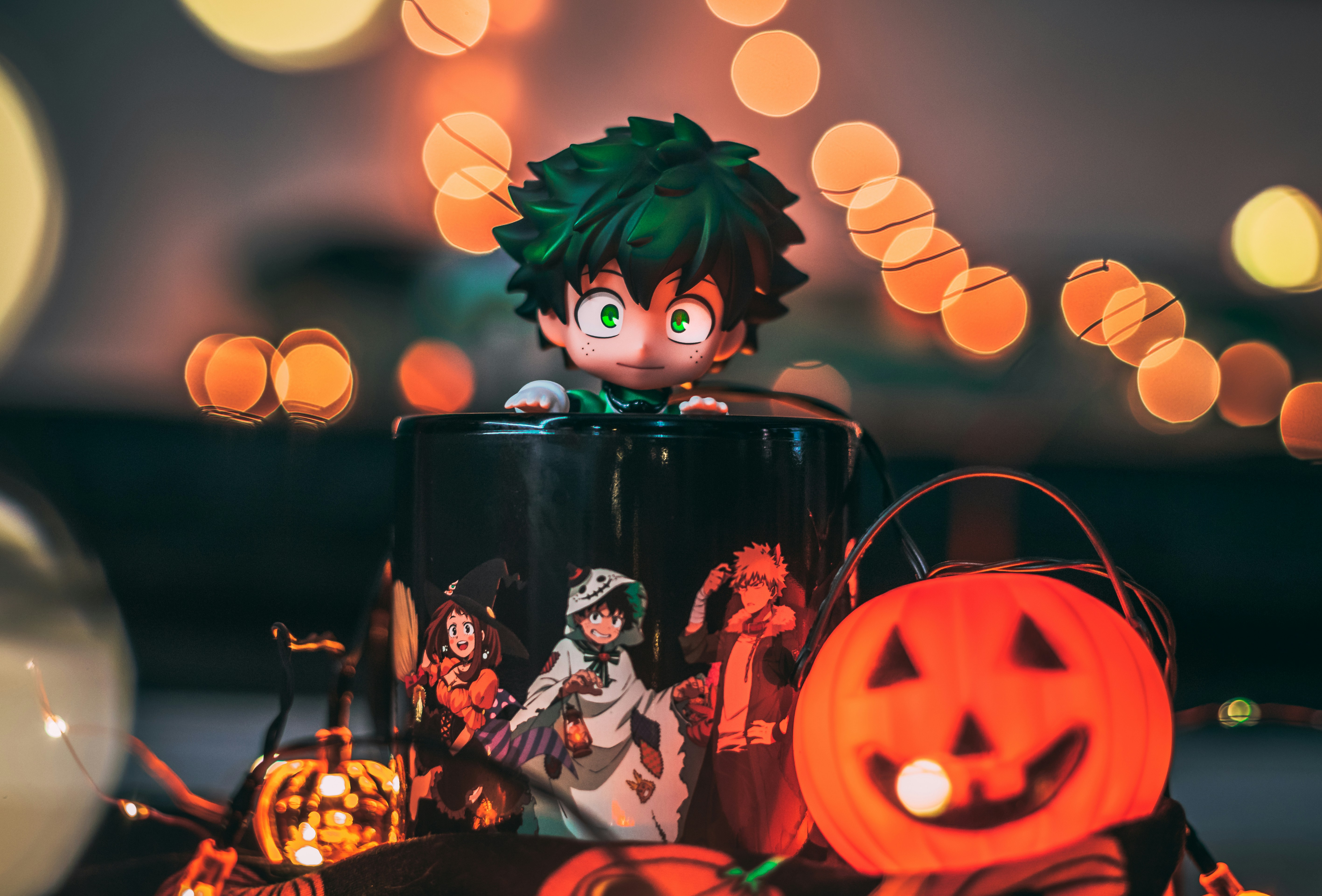 Halloween themed image of MHA